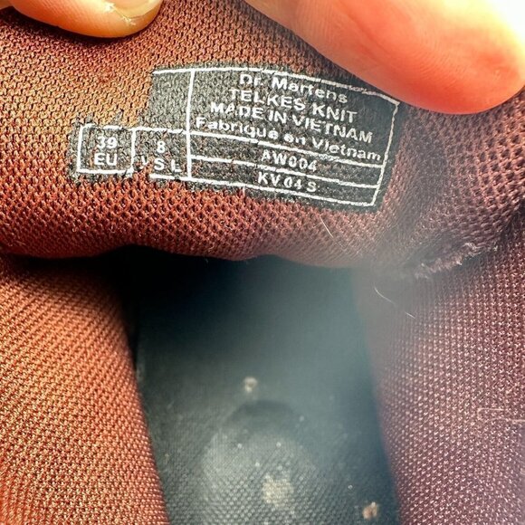 Dr. Martens Telkes Knit Women Size 8 Ankle Sneaker Boot Burgundy Maroon - Picture 13 of 13